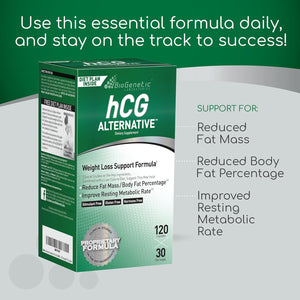 Biogenetic Laboratories Hcg Alternative - Weight Loss Pills and Fat Burner for Men and Women - Boosts Metabolism Supports Healthy Diets - Alternative Formula - 30-Day Supply (120 Capsules per Bottle)