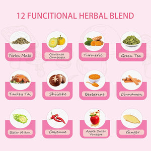 Slim Mushroom Coffee, Instant Coffee with Berberine, Cinnamon, Yerba Mate, Turmeric, & More for Skinny, Metabolism Boost - 30 Servings