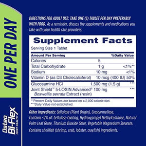 Osteo Bi-Flex One per Day Vitamin D Supplement, Improve Joint Function, Support Bone and Immune Health, 130 Coated Tablets