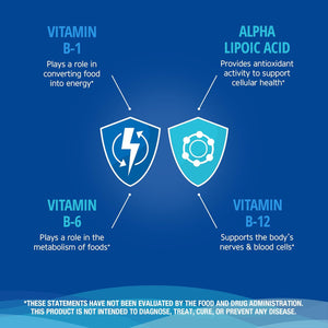 21St Century Nerve Health Tablets (30 Count), Alpha Lipoic Acid 300Mg, B1, B6, & B12 Vitamins for Nerve Function Support, Antioxidant ALA Supplement, Gluten Free. Non-Gmo, & Vegan