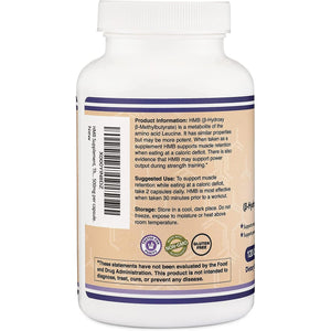 Double Wood Supplements HMB Supplement, Third Party Tested, Non-Gmo, Gluten Free, 120 Capsules, 1000Mg per Serving, 500Mg per Capsule