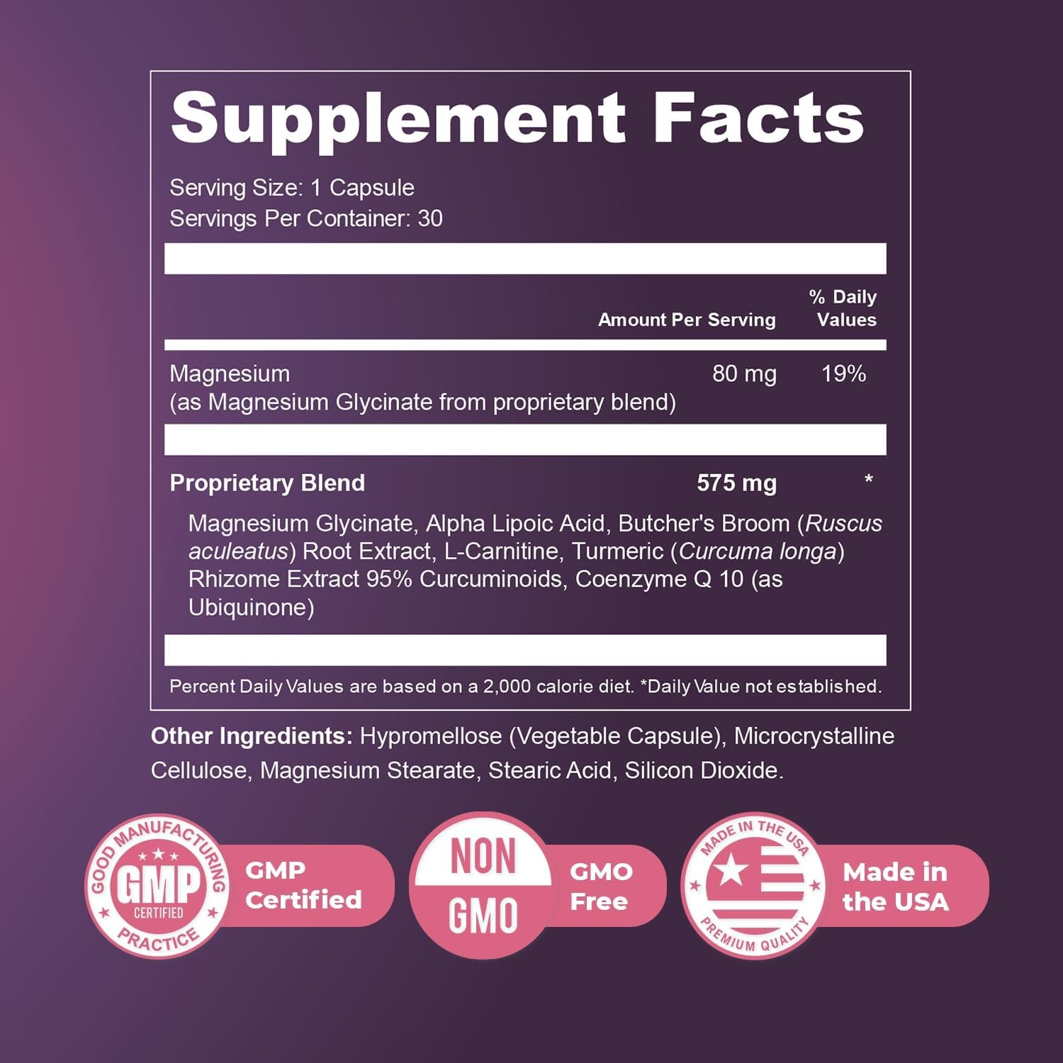 Presgera Capsules – Natural Daily Supplement with Magnesium Glycinate, Turmeric, Alpha Lipoic Acid & More – Made in USA, Non-Gmo, Easy-To-Take – 30 Capsules, 1 Month Supply