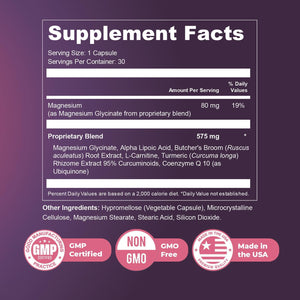 Presgera Capsules – Natural Daily Supplement with Magnesium Glycinate, Turmeric, Alpha Lipoic Acid & More – Made in USA, Non-Gmo, Easy-To-Take – 30 Capsules, 1 Month Supply