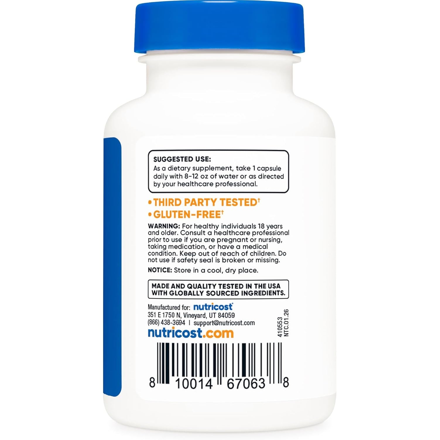 Nutricost Beta Glucan 500Mg 1,3/1,6 D-Glucan, 60 Vegetarian Capsules - Gluten Free, Non-Gmo