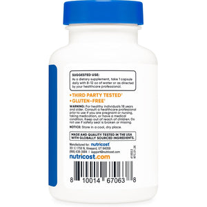 Nutricost Beta Glucan 500Mg 1,3/1,6 D-Glucan, 60 Vegetarian Capsules - Gluten Free, Non-Gmo