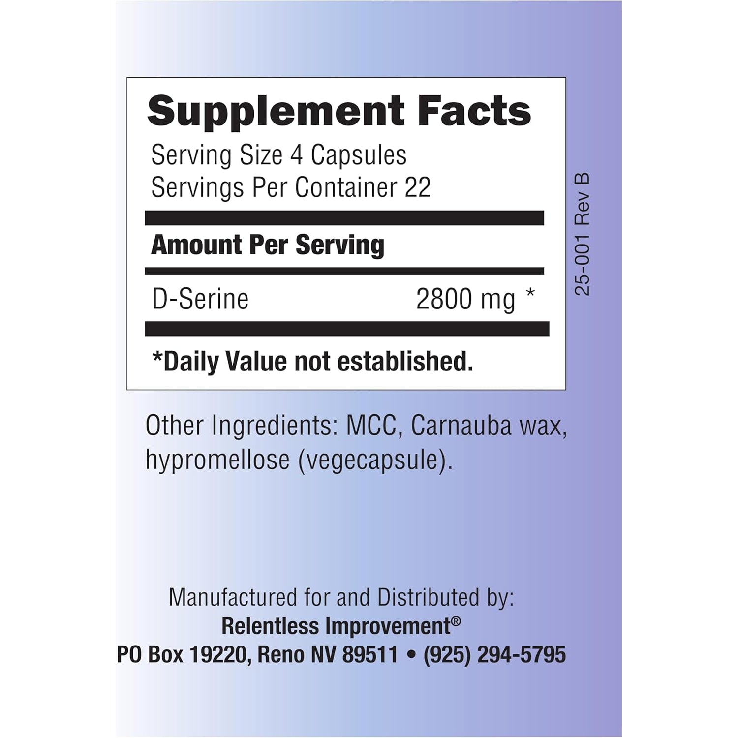 D-Serine - Amino Acid for Cognitive and Neuroprotection Support & Mood Enhancement - No Animal Content 90 Count 700Mg Vege Capsules