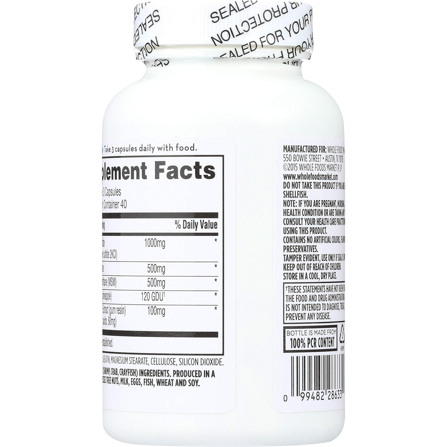 365 by Whole Foods Market, Glucosamine Chondroitin & MSM, 120 Ct