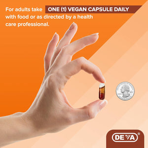 DEVA Nutrition Vegan Pumpkin Seed Oil 500 Mg, Cold-Pressed & Unrefined - 90 Capsules, 1-Pack