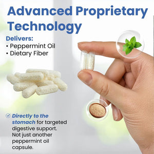 Gutcalm - IBS Relief - Peppermint Oil Capsules - Bloating, Gas, Constipation and Digestive Comfort Supplement - 12/Ct