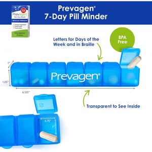 Prevagen Regular Strength - 30 Capsules (1 Month Supply) | Formulated for Your Brain | 10Mg of Apoaequorin plus Vitamin D3 with 7-Day Pill Minder