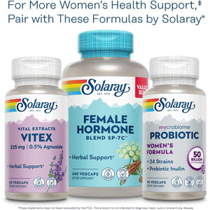 SOLARAY Once Daily Phytoestrogen - Phyto Estrogen Supplement for Women with Black Cohosh, Dong Quai, Wild Yam, Soy Isoflavones - Women'S Health Support - 60-Day Guarantee, 30 Servings, 30 Vegcaps
