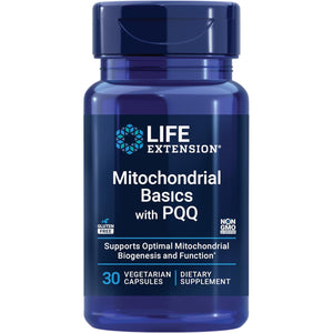 Life Extension Mitochondrial Basics with PQQ, L-Taurine, R-Lipoic Acid, Foundational Supplement for Cellular Energy Production, Brain and Heart Health, Gluten-Free, Non-Gmo, Vegetarian, 30 Capsules
