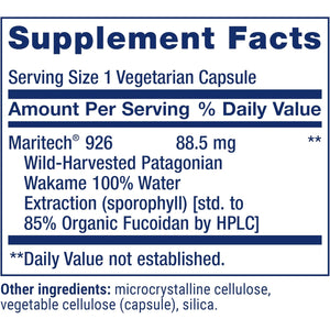 Life Extension Optimized Fucoidan with Maritech® 926, Promotes Healthy Immune Function, Gluten-Free, Non-Gmo, Vegetarian, 60 Capsules