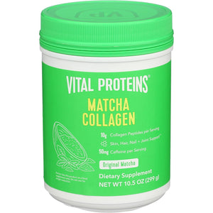 Vital Proteins Matcha Collagen Peptides Powder Supplement, Matcha Green Tea Powder, 10.5 Oz, Original Flavored