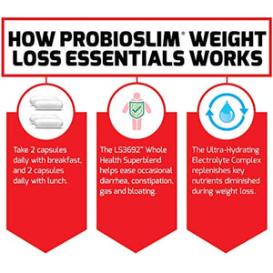 Force Factor Probioslim Weight Loss Essentials, Weight Loss Pills for Women, Metabolism Booster, Appetite Suppressant with Probiotics, Prebiotic Fiber, Electrolytes & Green Tea Extract, 120 Capsules