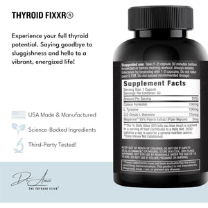 Thyroid Support by Dr. Amie | T2 Thyroid Supplement | 30 Day Supply, 60 Capsules