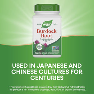 Nature'S Way Burdock Root, Traditional Joint Support*, 100 Vegan Capsules (Packaging May Vary)