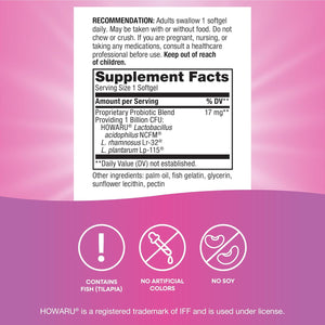 Nature'S Way Women'S Probiotic Pearls, Supports Vaginal and Digestive Health*, 1 Billion Live Cultures, Protects against Occasional Bloating & Constipation*, Easy-To-Swallow Softgels, 30 Count