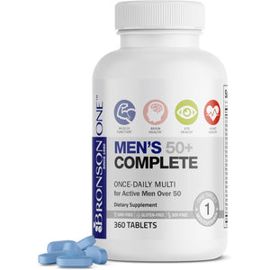 Bronson ONE Daily Mens 50+ Complete Multivitamin Multimineral, 360 Tablets