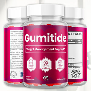 Gumitide Gummies, Official Gumitide Weight Management Gummys with Apple Cider Vinegar, Advanced Health and Wellness Formula ACV Gummys with Maximum Strength Active Lifestyle Multivitamins (60 Gummies)