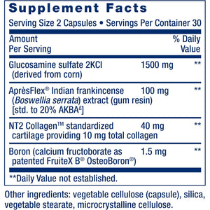Life Extension Arthromax® Advanced NT2 Collagen™ & Aprèsflex®, Glucosamine Sulfate, Boswellia (Indian Frankincense), Joint Health, Mobility, Gluten-Free, Non-Gmo, 60 Capsules