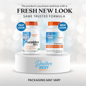 Doctor'S Best Fucoidan Supplement for Men & Women - Fucoidan Extract Capsules from Seaweed, Immune Health & Antioxidant Support, 600 Mg per Serving, Gluten Free, Non-Gmo, Vegan - 60 Veg Caps
