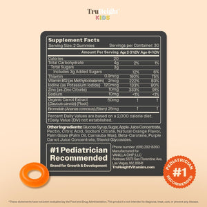 Truheight Kids Appetite Booster Gummies (Orange, Ages 2+) All Natural Toddler & Kids Appetite Stimulant to Eat More - Weight Gain Supplements - Vitamins for Underweight Children - Picky Eater Vitamin