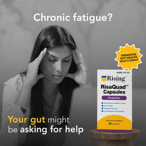 Rising Health Risaquad™ Probiotic Capsules – 40 Mg (8 Billion CFU+) Proprietary Probiotic Blend for Daily Digestive & Gut Flora Support – 30 Capsules
