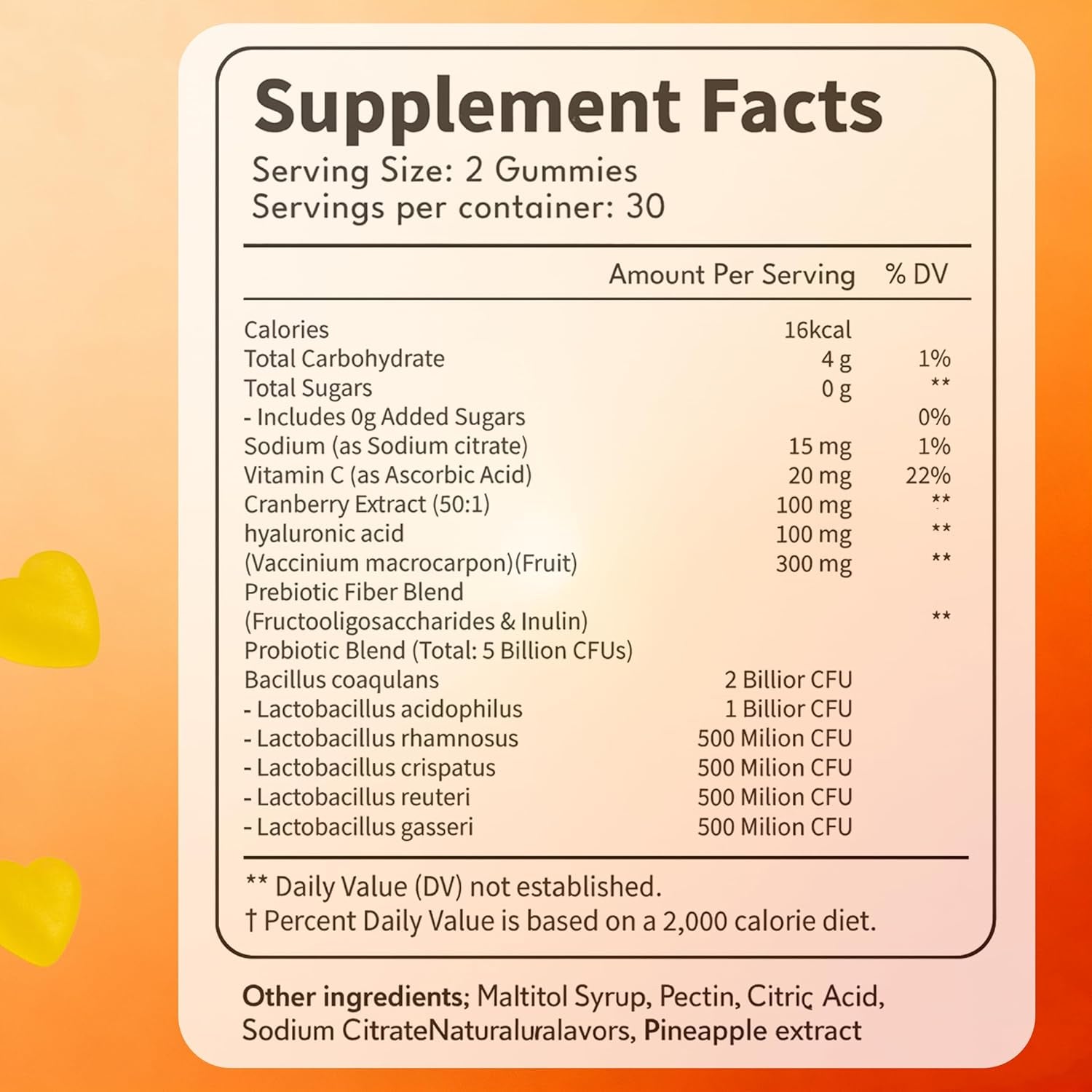 Flora plus Gummies, Advanced Vaginal Support, Vaginal Health Gummies, Ph Balance for Women, Probiotic Vaginigal Health - Promote Healthy Vaginal Odor & Flora, 60 Count