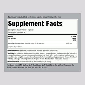 Piping Rock Kudzu Root Capsules | 100 Count | Extract Pills | Non-Gmo, Gluten Free Supplement