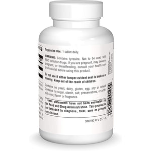 Source Naturals L-Tyrosine -Free Form Amino Acid Supplement - 100 Tablets