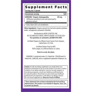 New Chapter Organic Ashwagandha Supplement, One Capsule a Day of Adaptogens for Stress Relief, Mood Support, & Energy, Vegan, 60 Count