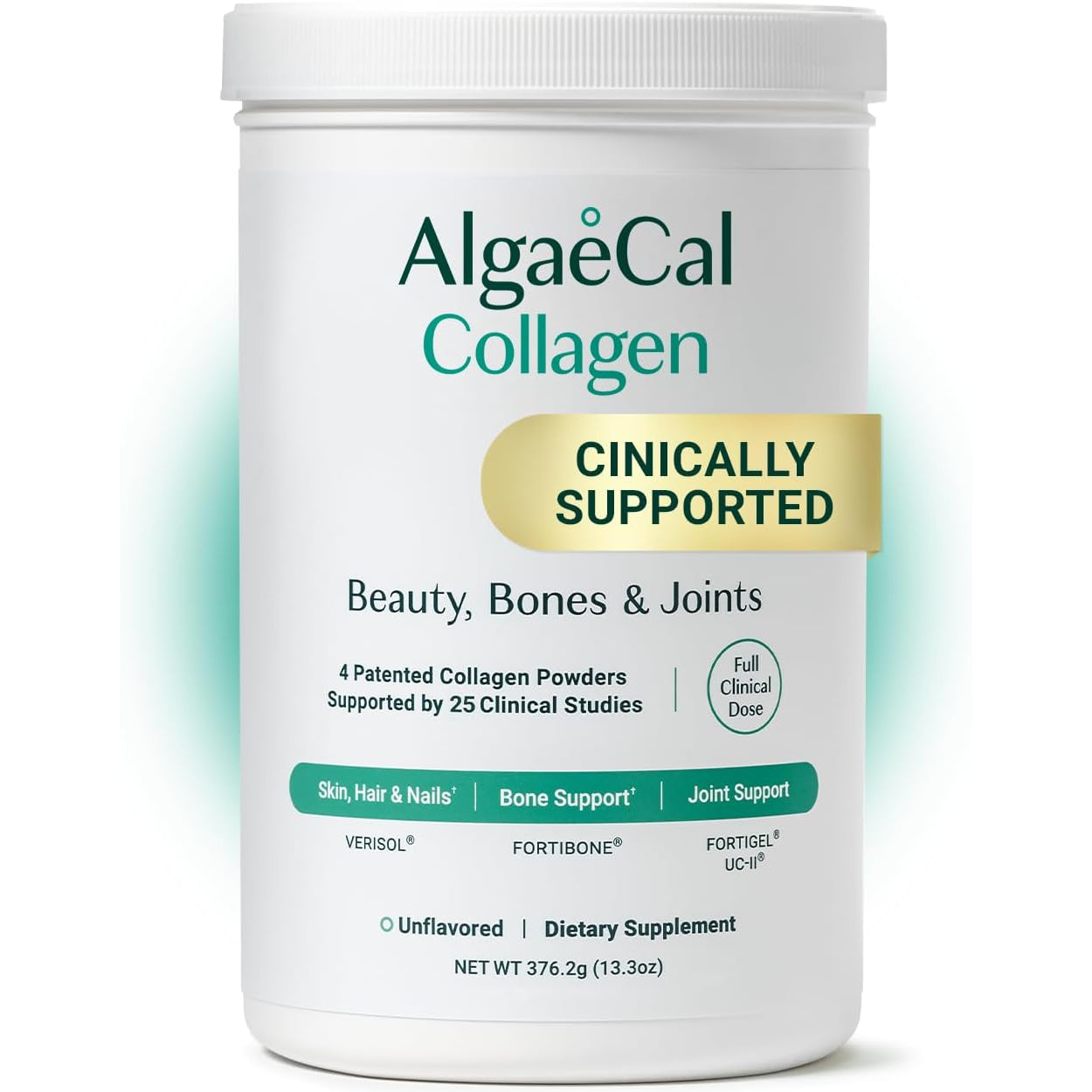 ALGAECAL Collagen Peptides Powder – Multi Collagen Peptides with VERISOL®, FORTIGEL®, UC-II®, FORTIBONE®, Hydrolyzed Collagen for Women & Men, Type 2 Collagen, 30 Servings (1 Pack)