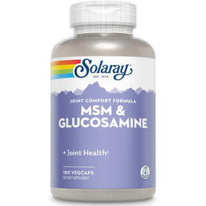 Solaray MSM and Glucosamine Capsules, 180 Count