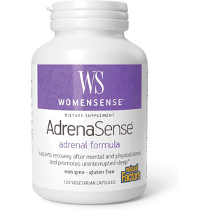 Womensense Adrenasense by Natural Factors, Adrenasense, Herbal Supplement for Adrenal Support and Stress Relief, Vegan, Non-Gmo, 120 Capsules
