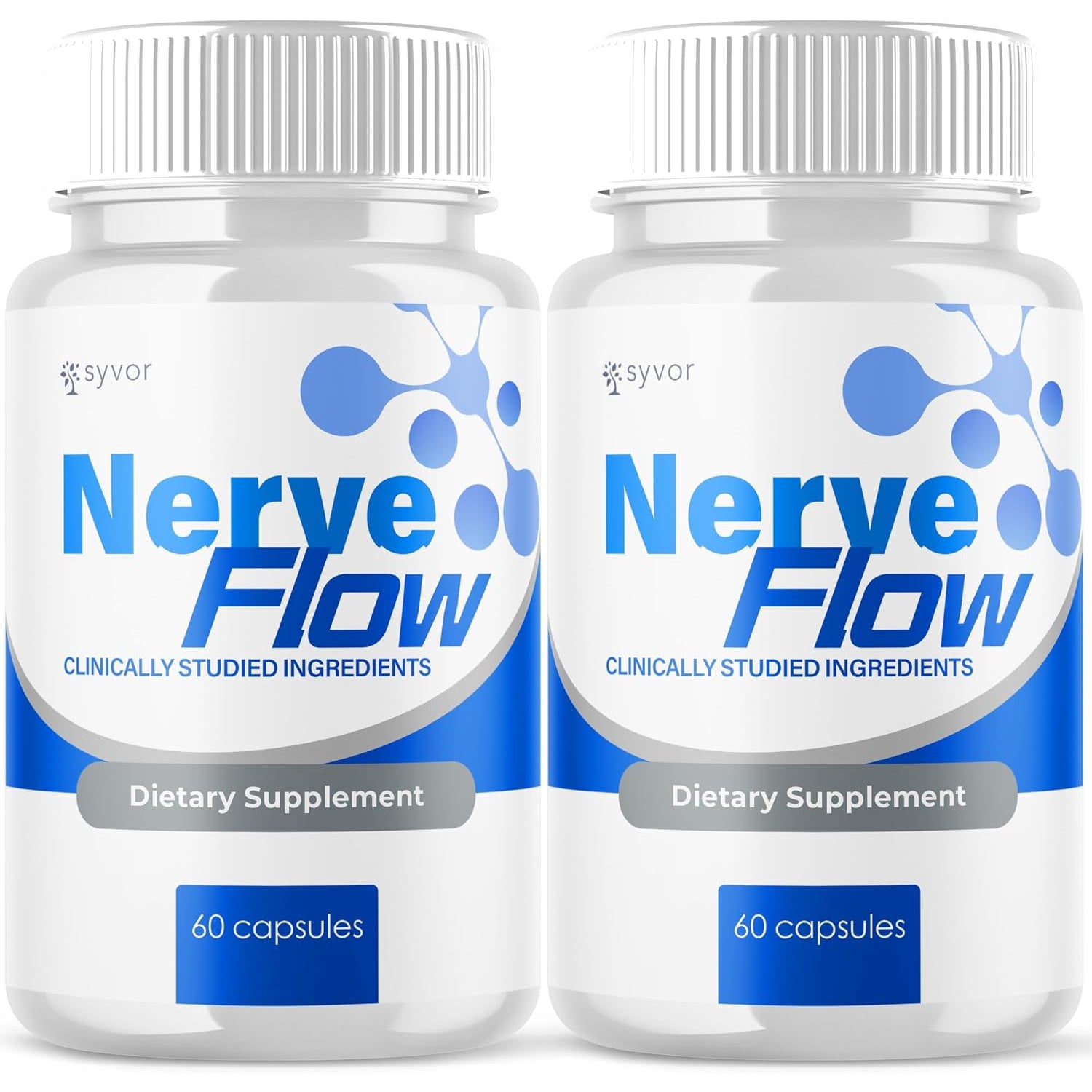 (2 Pack) Nerve Flow Capsules, Official Nerve Flow Pills Made with All Natural Ingredients, Maximum Strength Nerveflow Sciatic Support Supplement with Advanced Vitamins for Women & Men (120 Capsules)