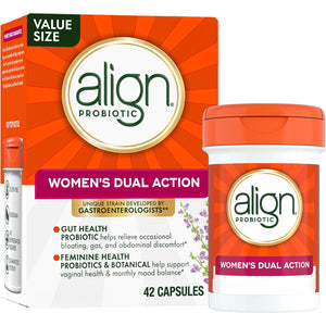 Align Probiotic, Womens Dual Action, Vaginal Probiotics for Women, Womens Probiotic for Vaginal Health Support, with Probiotics for Digestive Health, 42 Probiotic Capsules