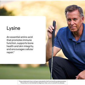 THORNE - Lysine - Supports Immune, Skin & Bone Health - Promotes Collagen Formation* - L-Lysine Amino Acid Supplement - Third-Party Certified - Gluten, Dairy & Soy-Free - 60 Capsules