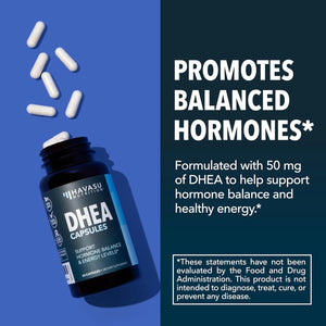 DHEA 50Mg per Serving Supplement for Hormone Balance - Supports Energy for Men and Women - Dehydroepiandrosterone Capsules for Mood, Aging & Vitality - Non-Gmo, Vegan - 60 Capsules, 2-Month Supply