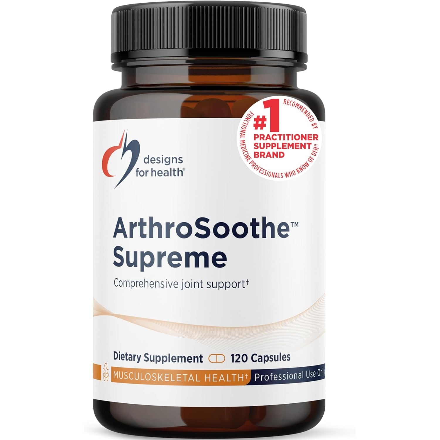 Designs for Health Arthrosoothe Supreme - Joint Support Supplement for Adults with Glucosamine Sulfate, Quercetin, Green Lipped Mussel, MSM, Chinese Skullcap + More - Non-Gmo (120 Capsules)