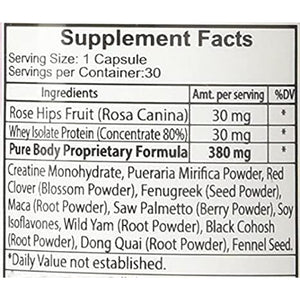 #1 Butt Enhancer and Breast Enhancer Vitamins – Butt Growth & Breast Enhancement Pills for Slim Waist, Bigger Butt & Bigger Breast – Purebody Vitamins All-In-1 BBL Pills for Fast Booty & Breast Growth