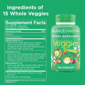 Balance of Nature Whole Veggies Supplement with Superfood Vegetables