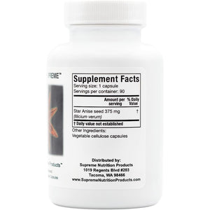 Supreme Nutrition Illicium, 90 Pure Star Anise Vegetarian Capsules
