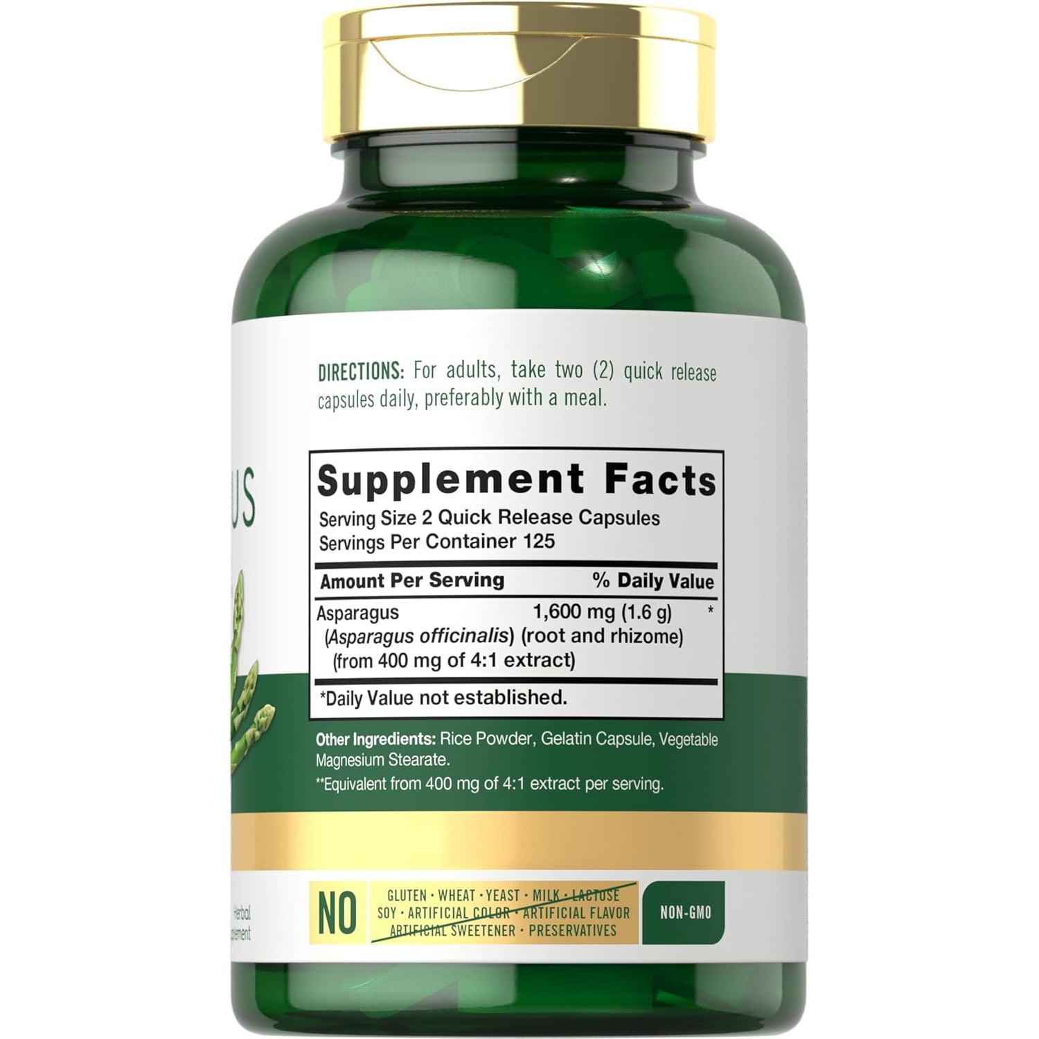 Carlyle Asparagus Supplement | 250 Powder Capsules | Non-Gmo and Gluten Free Formula | High Potency Traditional Herb Extract