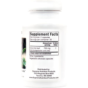 Supreme Nutrition Uva Ursi, 60 Pure Bearberry Vegetarian Capsules