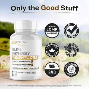GLP-1 Biotruth Health | Assists Metabolic Pathways Linked to GLP-1 Signaling - Promotes Weight Loss for Women & Men, Helps Appetite Control & Promotes Energy - 3Rd Party Tested Supplement - 60 Pills