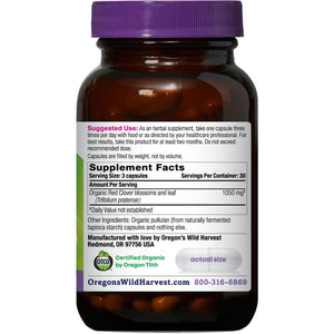 Oregon'S Wild Harvest Red Clover Capsules, Non-Gmo Organic Herbal Supplements, 90 Count,Organic Red Clover Blossoms and Leaf (Trifolium Pratense), Non-Gmo Vegan Capsules and Nothing Else