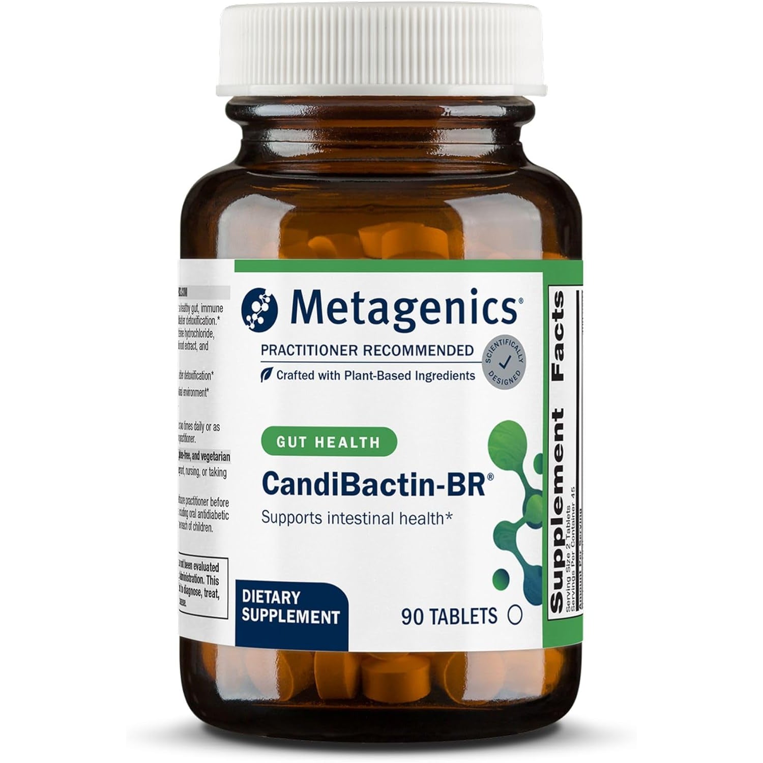 Metagenics Candibactin‑Br - Concentrated Berberine for Intestinal Support* - 400 Mg Berberine Hcl per Serving with Oregon Grape & Coptis Root* - Supports Gut Health & Microbial Balance* - 90 Tablets