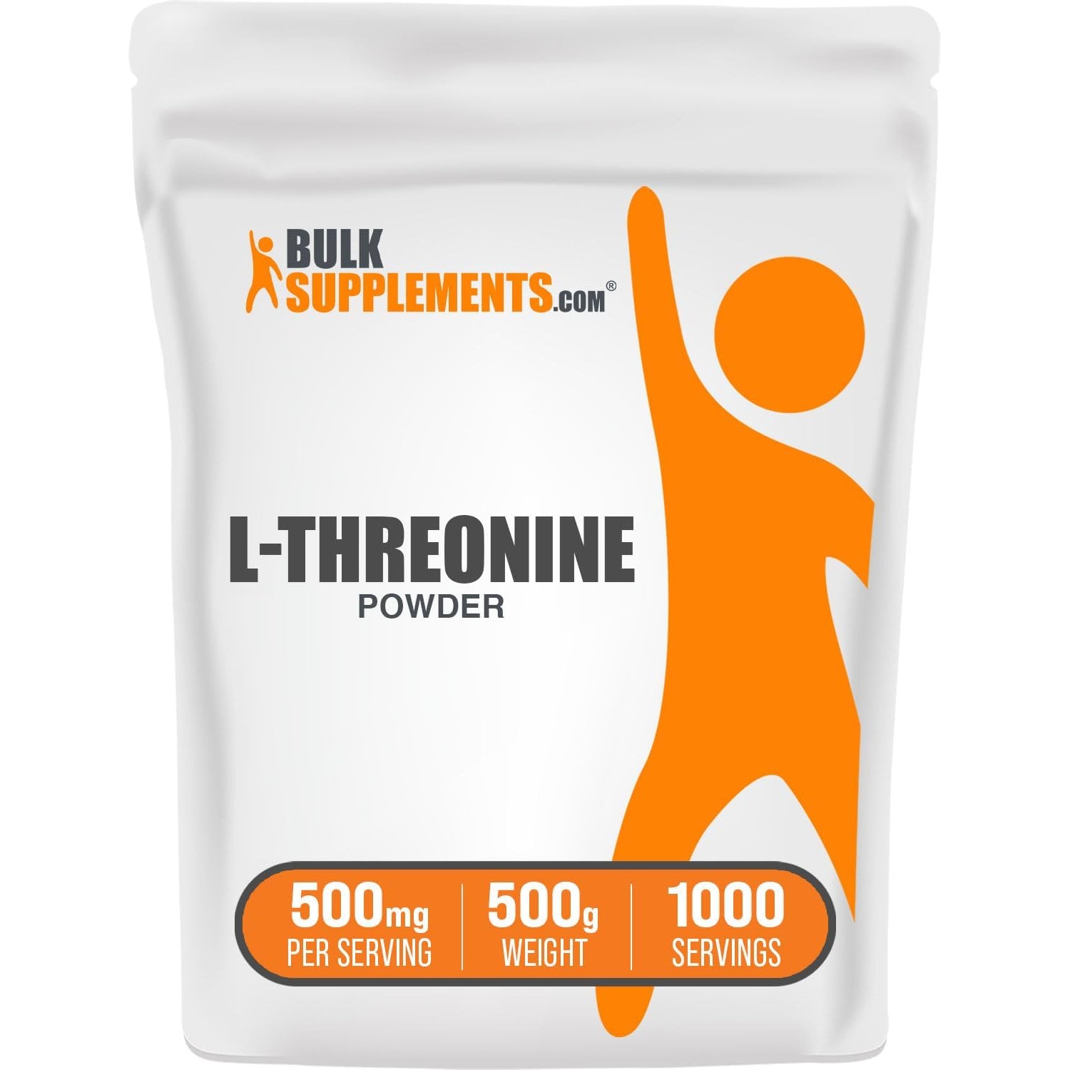 Bulksupplements.Com L-Threonine Powder -Threonine Supplement, Amino Acid Supplement - Essential Amino Acid, Gluten Free, 500Mg per Serving, 500G (1.1 Lbs) (Pack of 1)