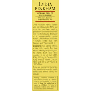 Lydia Pinkham Herbal Supplement Tablets for Menstruation and Menopause Support, 72 Count